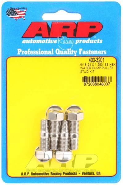 ARP 5/16-24 X 1.250 SS Hex Water Pump Pulley Stud Kit - 400-3201
