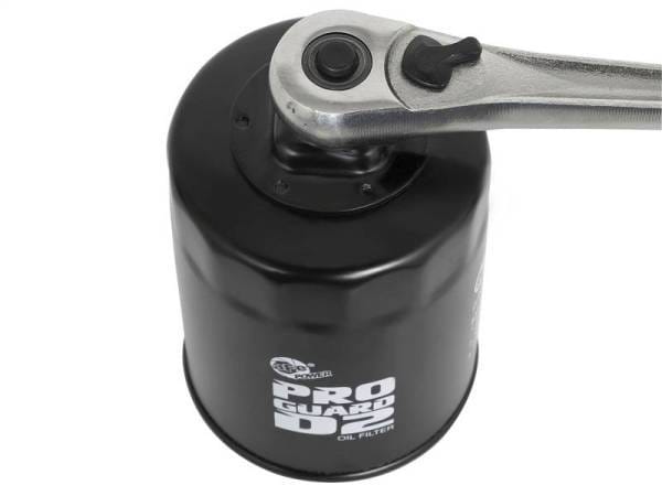 aFe ProGuard D2 Oil Filter (4 Pack) 11-13 Ford F-150 V6 3.5/3.7L / V8 5.0L (w/ 3/8in Ratchet Drive) - 44-LF025-MB thumbnail 3