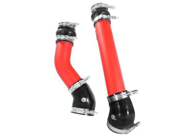 aFe Bladerunner Intercooler Tubes Hot & Cold Side 3.5in 94-02 Dodge Diesel Trucks L6-5.9L (td) - Red - 46-20064-R thumbnail 3