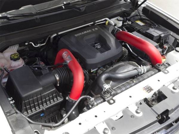 aFe BladeRunner 2.5in Red IC Tube Hot Side w/ Coupling & Clamp Kit 2016 GM Colorado/Canyon 2.8L - 46-20268-R thumbnail 4