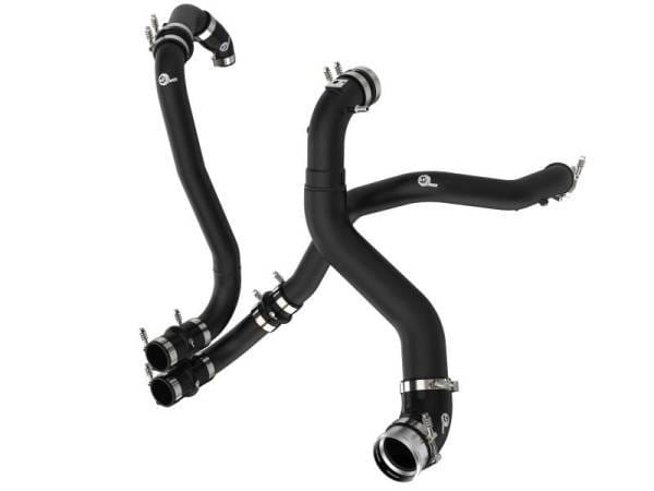 aFe BladeRunner 21-22 Ford F-150 Ecoboost V6-3.5L(tt) Aluminum Hot and Cold Charge Pipe Kit Black - 46-20514-B