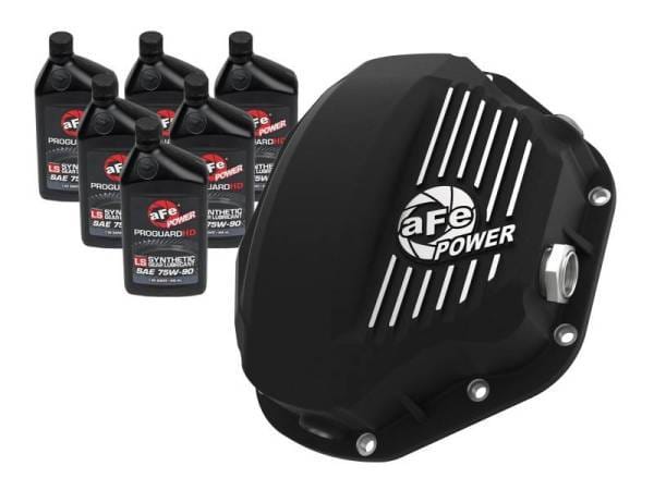 aFe Power Cover Diff Rear Machined w/ 75W-90 Gear Oil Ford Diesel Trucks 86-11 V8-6.4/6.7L (td) - 46-70032-WL thumbnail 2