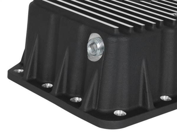 AFE Pro Series Engine Oil Pan Black w/Machined Fins; 11-16 Ford Powerstroke V8-6.7L (td) - 46-70322 thumbnail 2