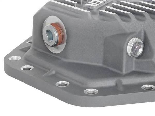 aFe Power Street Ser Rear Diff Cover Raw w/Mach Fin 2017 Ford Diesel Trucks V8-6.7L(td) Dana M275-14 - 46-70350 thumbnail 2