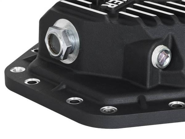 aFe Power Pro Ser Rear Diff Cover Black w/Mach Fins 2017 Ford Diesel Trucks V8-6.7L(td) Dana M275-14 - 46-70352 thumbnail 3