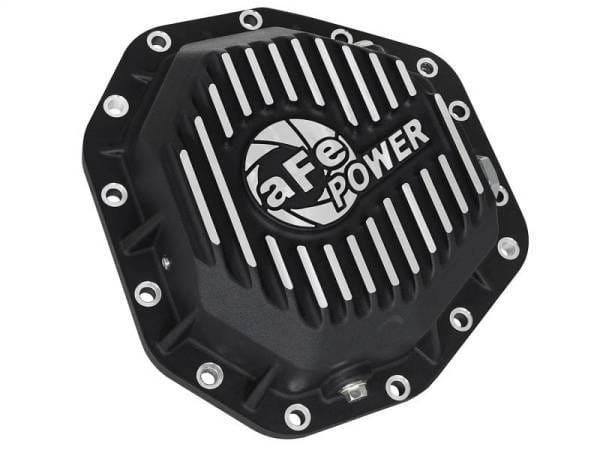 aFe Power Pro Ser Rear Diff Cover Black w/Mach Fins 2017 Ford Diesel Trucks V8-6.7L(td) Dana M275-14 - 46-70352 thumbnail 4