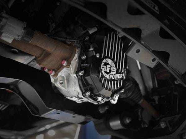 AFE Power 11-18 GM 2500-3500 AAM 9.25 Axle Front Differential Cover Black Machined Street Series - 46-71050B thumbnail 2