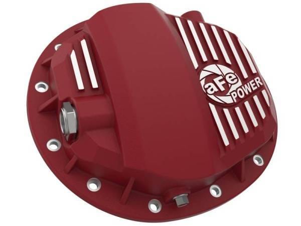 aFe Pro Series GMCH 9.5 Rear Diff Cover Red w/ Machined Fins 19-20 GM Silverado/Sierra 1500 - 46-71140R thumbnail 2