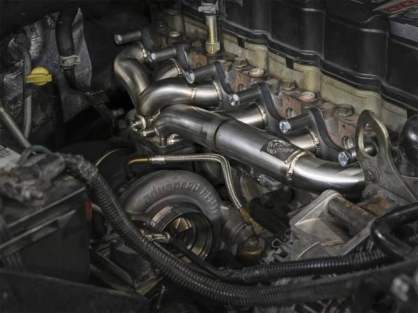 aFe Twisted Steel Header w/ Turbo Manifold 03-07 Dodge Diesel L6-5.9L - 48-32017 thumbnail 2