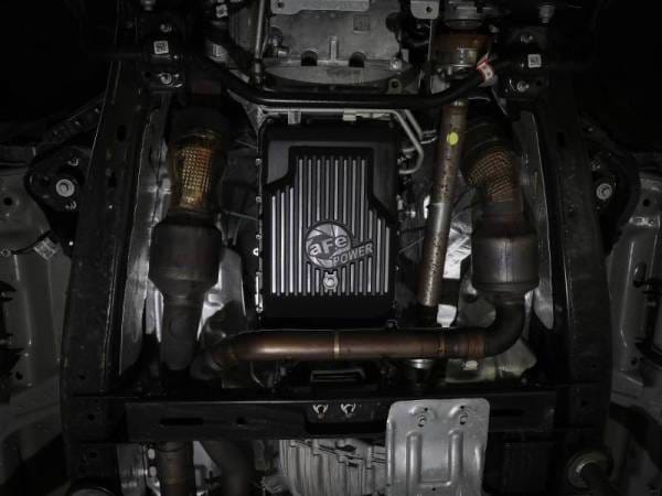 aFe 17-24 Ford F-150 10R60/10R80 Pro Series Rear Transmission Pan Black w/ Machined Fins - 46-71330B thumbnail 2