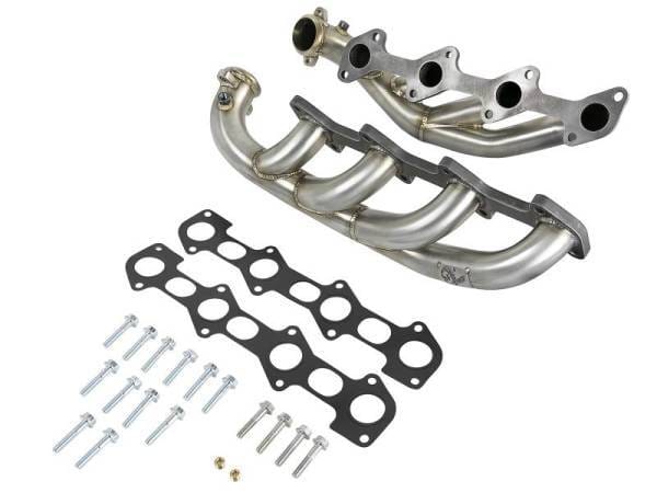 aFe Twisted Steel 1.75-2in 304 SS Headers 03-07 Ford Diesel Trucks V8-6.0L (td) - 48-33022 thumbnail 2