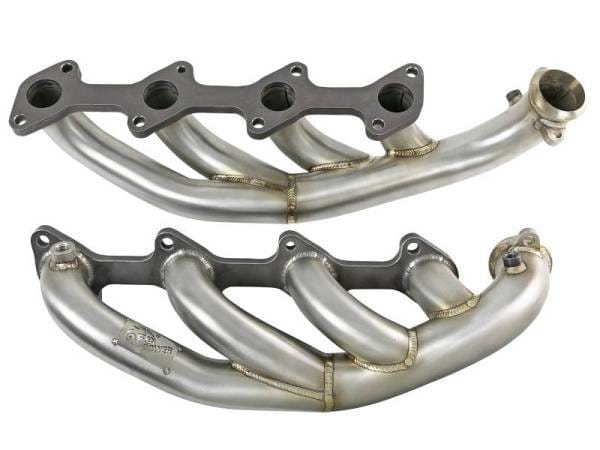 aFe Twisted Steel 1.75-2in 304 SS Headers 03-07 Ford Diesel Trucks V8-6.0L (td) - 48-33022 thumbnail 3
