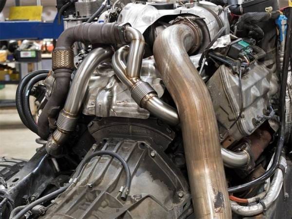 aFe Twisted Steel Header Up-Pipe 08-10 Ford Diesel Trucks V8-6.4L (td) - 48-33016 thumbnail 2