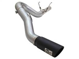 aFe MACHForce XP Exhaust Large Bore 5in DPF-Back Alu. 13-15 Dodge Trucks L6-6.7L (td) *Black Tip - 49-02051-1B
