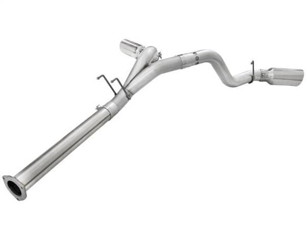 aFe Atlas Exhaust 4in DPF-Back Exhaust Aluminized Steel Polished Tip 11-14 ford Diesel Truck V8-6.7L - 49-03065-P thumbnail 2