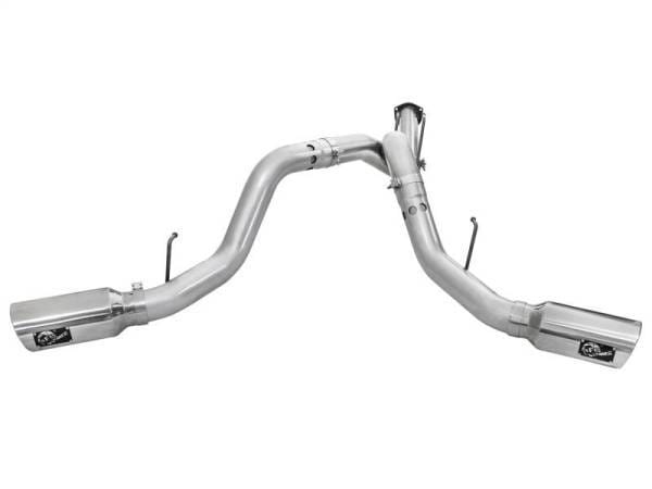 aFe Atlas Exhaust 4in DPF-Back Exhaust Aluminized Steel Polished Tip 11-14 ford Diesel Truck V8-6.7L - 49-03065-P thumbnail 5