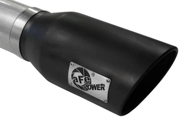 aFe Atlas 5in DPF-Back Aluminized Steel Exh Sys Ford Diesel Trucks 11-14 v8-6.7L td wrinkled blk tip - 49-03055-B thumbnail 4