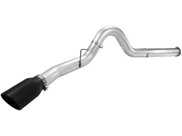 aFe Atlas 5in DPF-Back Aluminized Steel Exh Sys Ford Diesel Trucks 11-14 v8-6.7L td wrinkled blk tip - 49-03055-B thumbnail 5