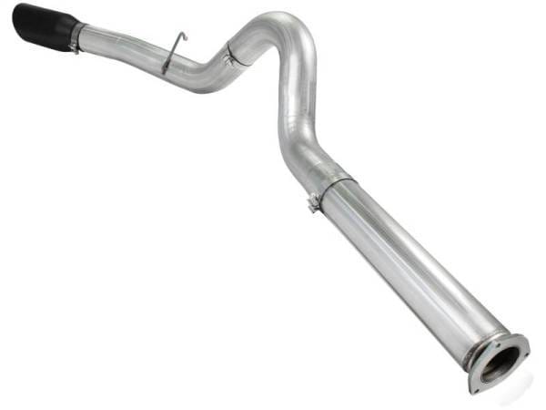 aFe Atlas 5in DPF-Back Aluminized Steel Exh Sys Ford Diesel Trucks 11-14 v8-6.7L td wrinkled blk tip - 49-03055-B thumbnail 7