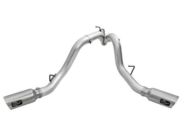 aFe Atlas Exhaust 4in Dual DPF-Back Al Steel w/ Pol Tips 16-17 GM Diesel Truck V8-6.6L (td) LML - 49-04080-P thumbnail 3