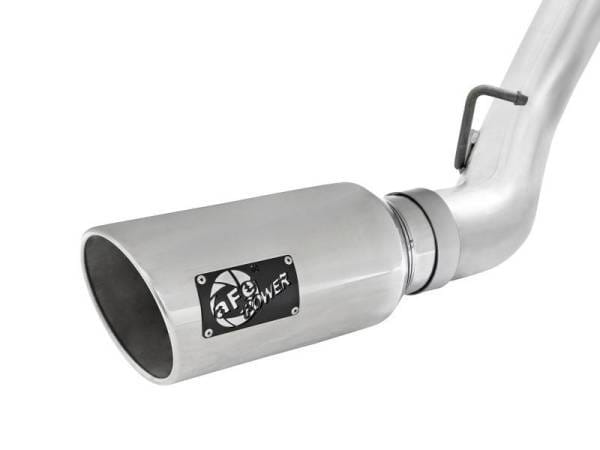 aFe Atlas Exhaust 4in Dual DPF-Back Al Steel w/ Pol Tips 16-17 GM Diesel Truck V8-6.6L (td) LML - 49-04080-P thumbnail 4