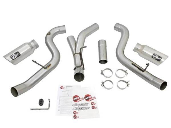 aFe Atlas Exhaust 4in Dual DPF-Back Al Steel w/ Pol Tips 16-17 GM Diesel Truck V8-6.6L (td) LML - 49-04080-P thumbnail 5