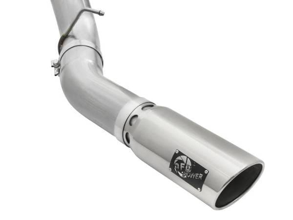 aFe Atlas Exhaust 5in DPF-Back Aluminized Steel w/ Polished Tips 16-17 GM Diesel Truck V8-6.6L (td) - 49-04081-P thumbnail 5