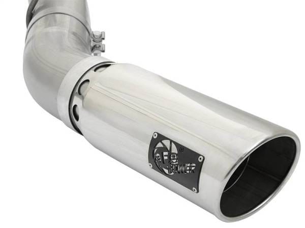aFe ATLAS 5in DPF-Back Aluminized Steel Exhaust System w/Polished Tips 2017 GM Duramax 6.6L (td) L5P - 49-04085-P thumbnail 5
