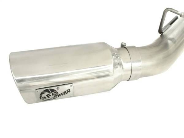 aFe MACHForce XP Exhaust Aluminized Dual Split DPF Back 11-15 GM Diesel Truck V8-6.6L (td) (pol tip) - 49-04043-P thumbnail 2