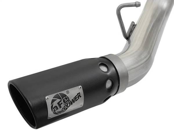 aFe ATLAS 4in DPF-Back Alum Steel Exhaust System w/Dual Exit Black Tip 2017 GM Duramax 6.6L (td) - 49-04086-B thumbnail 3