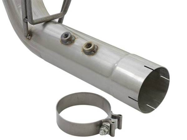 aFe ATLAS 4in DPF-Back Alum Steel Exhaust System w/Dual Exit Black Tip 2017 GM Duramax 6.6L (td) - 49-04086-B thumbnail 5