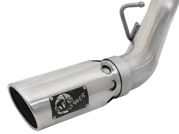 aFe ATLAS 4in DPF-Back Alum Steel Exhaust System w/Dual Exit Polished Tip 2017 GM Duramax 6.6L (td) - 49-04086-P thumbnail 2