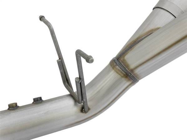 aFe ATLAS 4in DPF-Back Alum Steel Exhaust System w/Dual Exit Polished Tip 2017 GM Duramax 6.6L (td) - 49-04086-P thumbnail 3