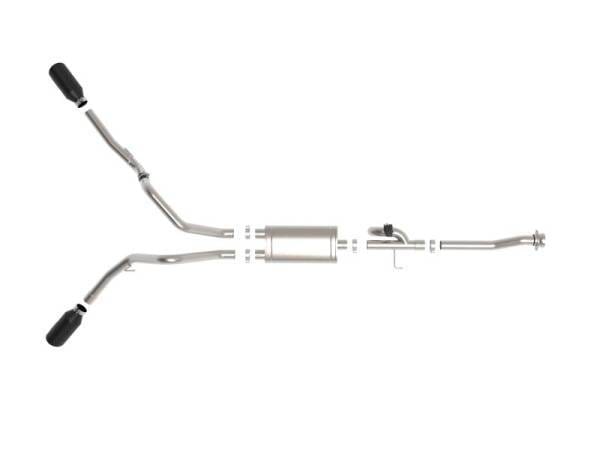 aFe Gemini XV 3in 304 SS Cat-Back Exhaust 2021 Ford F-150 V6 2.7L/3.5L (tt)/V8 5.0L w/ CO Black Tips - 49-33129-B thumbnail 10