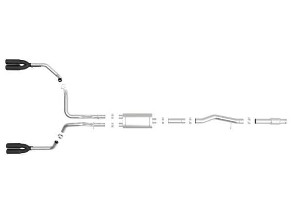 aFe Vulcan Series 4-3in 304SS Exhaust Cat-Back w/ Blk Tips 2019 GM Silverado/Sierra 1500 V8-6.2L - 49-34102-B thumbnail 6