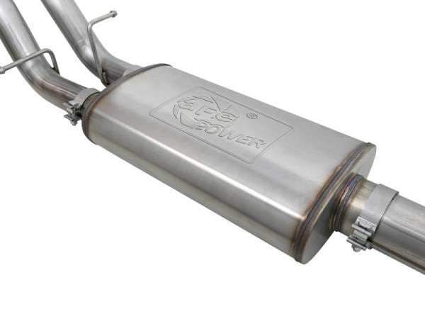 aFe Vulcan Series 4-3in 304SS Exhaust Cat-Back w/ Pol Tips 2019 GM Silverado/Sierra 1500 V8-6.2L - 49-34102-P thumbnail 4
