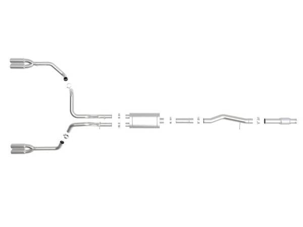 aFe Vulcan Series 4-3in 304SS Exhaust Cat-Back w/ Pol Tips 2019 GM Silverado/Sierra 1500 V8-6.2L - 49-34102-P thumbnail 6
