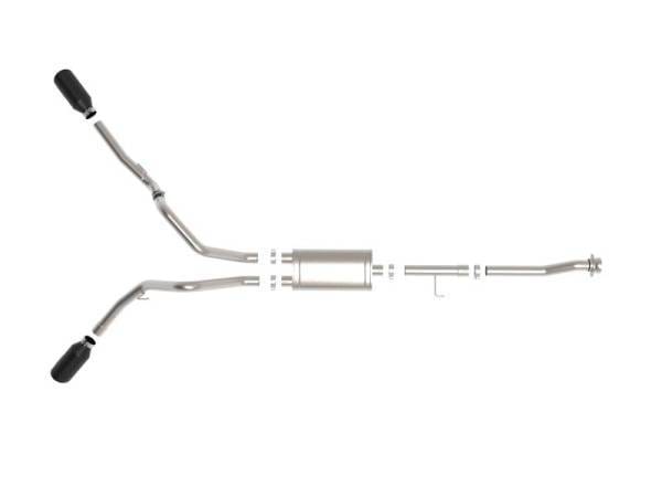 aFe Vulcan 3in 304 SS Cat-Back Exhaust 2021 Ford F-150 V6 2.7L/3.5L (tt)/V8 5.0L w/ Black Tips - 49-33126-B thumbnail 7