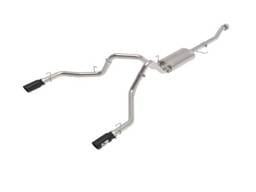 aFe Vulcan 3in 304 SS Cat-Back Exhaust 2021 Ford F-150 V6 2.7L/3.5L (tt)/V8 5.0L w/ Black Tips - 49-33127-B