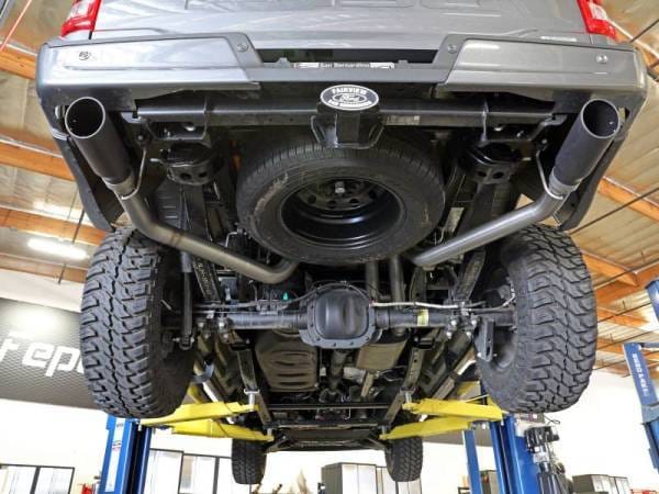 aFe Vulcan 3in 304 SS Cat-Back Exhaust 2021 Ford F-150 V6 2.7L/3.5L (tt)/V8 5.0L w/ Black Tips - 49-33127-B thumbnail 4