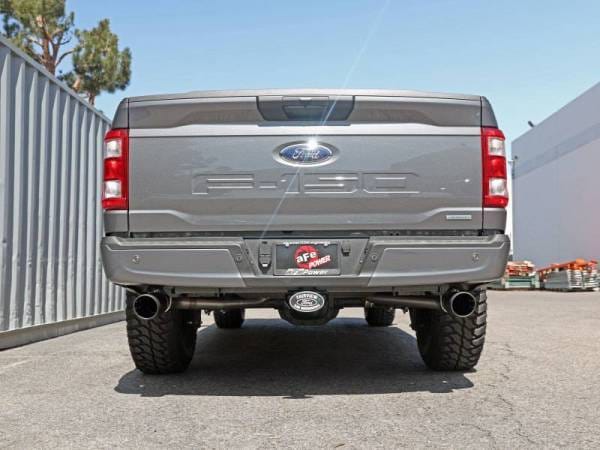 aFe Vulcan 3in 304 SS Cat-Back Exhaust 2021 Ford F-150 V6 2.7L/3.5L (tt)/V8 5.0L w/ Black Tips - 49-33127-B thumbnail 6