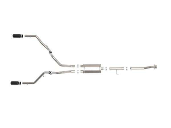 aFe Vulcan 3in 304 SS Cat-Back Exhaust 2021 Ford F-150 V6 2.7L/3.5L (tt)/V8 5.0L w/ Black Tips - 49-33127-B thumbnail 7