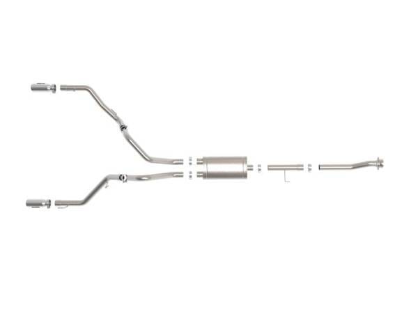 aFe Vulcan 3in 304 SS Cat-Back Exhaust 2021 Ford F-150 V6 2.7L/3.5L (tt)/V8 5.0L w/ Polished Tips - 49-33127-P thumbnail 7