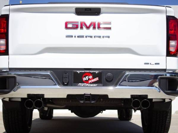 aFe Vulcan Series 3-2.5in 304SS Exhaust Cat-Back w/Blk Tips 2019 GM Silverado/Sierra 1500 L4-2.7L(t) - 49-34110-B thumbnail 2