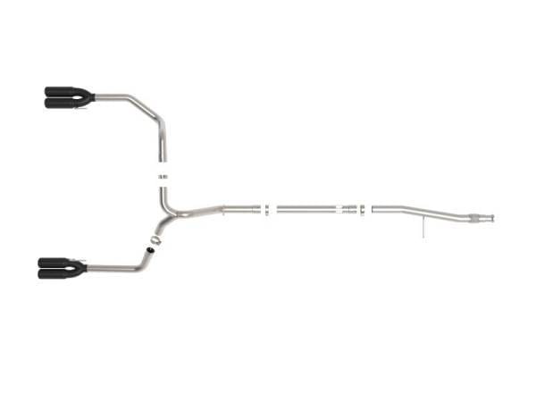aFe Vulcan Series 3in 304SS DPF-Back 20-21 GM Trucks L6-3.0L (td) LM2 - Dual Black Tip - 49-34130-B thumbnail 6
