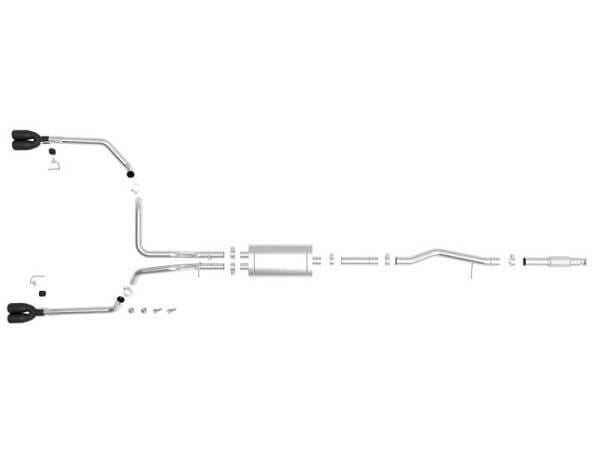 aFe Vulcan Series 3in-2-1/2in 304 SS Cat-Back 2019 GM Silverado / Sierra 1500 V8-5.3L w/ Black Tips - 49-34104-B thumbnail 9