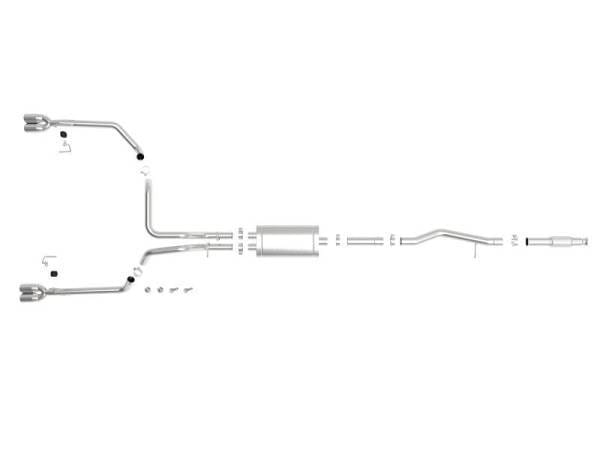 aFe Vulcan Series 3in-2-1/2in 304 SS Cat-Back 2019 GM Silverado 1500 V8-5.3L w/ Polished Tips - 49-34104-P thumbnail 9