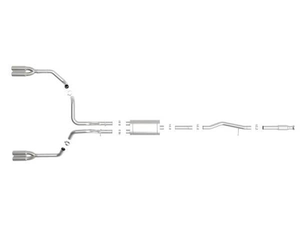 aFe Vulcan Series 3in 304SS Exhaust Cat-Back Exh w/ Pol Tips 2019 GM Silverado / Sierra 1500 V8-5.3L - 49-34105-P thumbnail 8