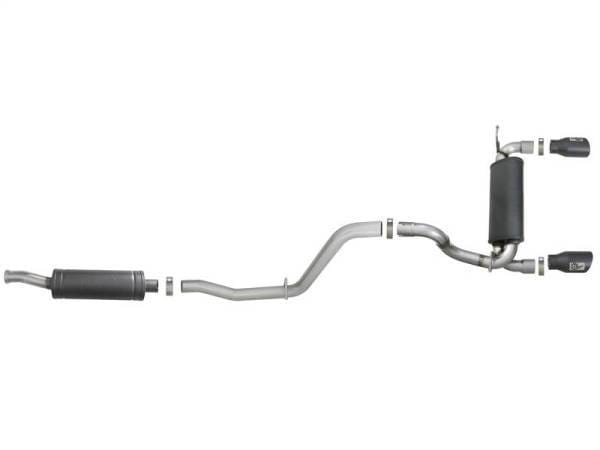 aFe Rebel Series 2.5in 304 SS Cat-Back Exhaust w/ Black Tips 2018+ Jeep Wrangler (JL) V6 3.6L - 49-38066-B thumbnail 7