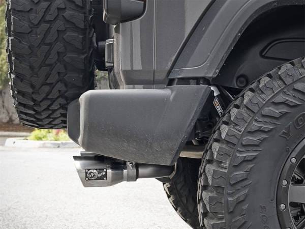 aFe Rebel Series 2.5in 304 SS Cat-Back Exhaust w/ Polished Tips 2018+ Jeep Wrangler (JL) V6 3.6L - 49-38066-P thumbnail 2